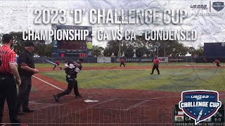 2023 Challenge Cup D GA vs CA [upl. by Alatea]