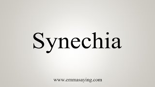 How To Say Synechia [upl. by Zandt13]