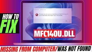 2022 How To Fix MFC140udll Missing Error ✅Not found error💻 Windows 10117 💻 3264bit [upl. by Hizar77]