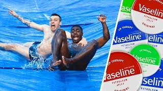 INSANE DOWNHILL VASELINE SLIP N SLIDE SLIPPIEST EVER [upl. by Paquito]