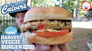 Culvers® HARVEST VEGGIE BURGER Review 🌾🌽 🍄🍔 [upl. by Levram]