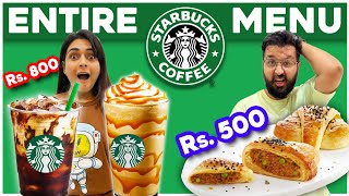 We Ordered ENTIRE Starbucks MENU in 24 Hours Food Challenge 😱 [upl. by Patton]