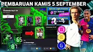 1 PACK RUMMENIGGE PEMBARUAN KAMIS 5 SEPTEMBER BOCORAN POTW WORLDWIDE ADA MBAPPE MADRID EFOOTBALL [upl. by Milas422]