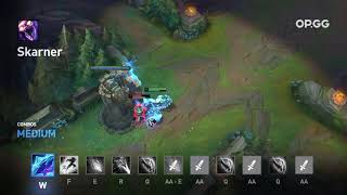 Skarner Tower  W  Flash  E  R  Q [upl. by Yrogerg]