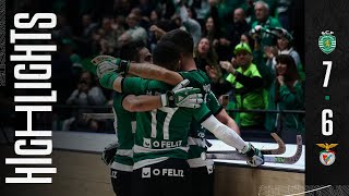 Resumo  Hóqueiempatins Sporting CP 76 SL Benfica [upl. by Nuj590]