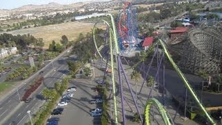 Medusa front seat onride HD POV Six Flags Discovery Kingdom [upl. by Rahab829]