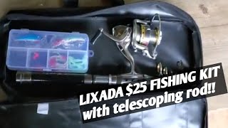 Amazon Telescoping Fishing Rod Combo Lixada 2500 fishing kit with telescoping rod first look [upl. by Akilak804]