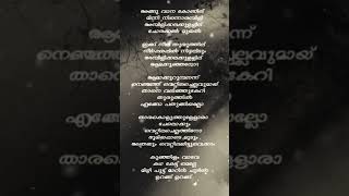 അങ്ങു വാന കോണില് 💫malayalam lyrics viralvideo tranding vaikomvijayalakshmi [upl. by Ayifas]