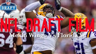 LSU DT Mekhi Wingo Vs Florida State All Pass Rushes [upl. by Hesper22]