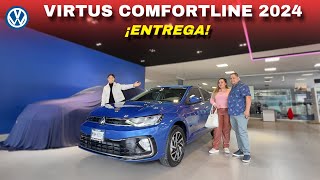 VIRTUS Comfortline 2024 Azul Rising  Entrega con pelicula [upl. by Hamas]