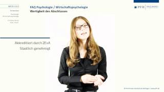 Wertigkeit der Studienabschlüsse im Fernstudium Psychologie  Wirtschaftspsychologie [upl. by Hachmann481]