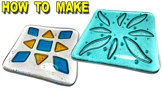 Have You Kiln Carved Anything Fused Glass Coasters Will Show You How Glass Fusing Project Tutorial [upl. by Llenej]