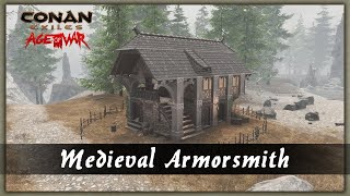 HOW TO BUILD A MEDIEVAL ARMORSMITH SPEED BUILD  CONAN EXILES [upl. by Aneras486]