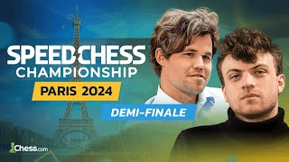 Paris 2024  Magnus Carlsen vs Hans Niemann en demifinale du Speed Chess Championship [upl. by Jurkoic120]