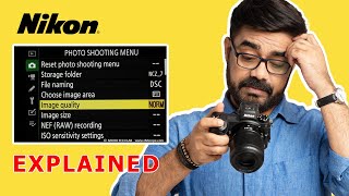 Nikon Settings for Photography “Photo Shooting Menu” फोटो शूटिंग मेनू  in Detail [upl. by Aitnahs]