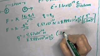 Using Coulombs Law to find the number of electrons present YF 216 [upl. by Norah]