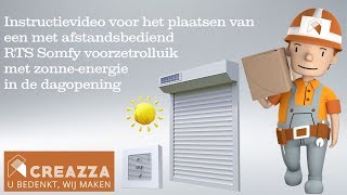 Installatie Somfy voorzetrolluik op zonneenergie op het raam [upl. by Albina]