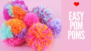 How to Make Pom Poms  Cardboard and Plastic Maker [upl. by Sredna]