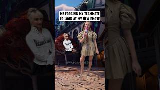 Sabrina Carpenter watches Amelia Dimoldenberg from Chicken Shop Date emote in Doomstadt in Fortnite [upl. by Cnut]