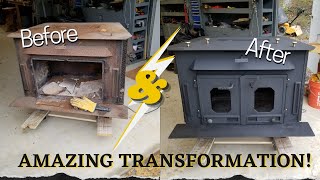 This AMAZING Wood Stove RESTORATION turned out so cool you wont believe it [upl. by Draner873]