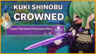 I crowned Kuki Shinobus Burst and its cute literally  Genshin Impact [upl. by Yentiw]