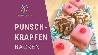 PunschkrapfenRezept aus der Österreichischen Küche Punschkrapferl selber backen und glasieren [upl. by Kcirdla]