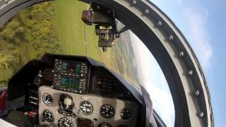 L39 Albatros cockpit view low pass acrobatics landing [upl. by Aleibarg745]