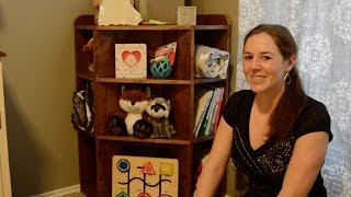 DIY Corner Nursery Bookshelf [upl. by Ecertap939]