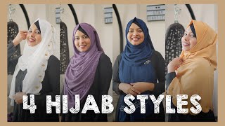 Most Requested Hijab Styles  4 Easy but Unique Hijab Tutorial  FAIZA [upl. by Enitsed554]