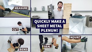 Quickly Make a Sheet Metal Plenum at the Job Site Measure Cut Bend Seal Mount [upl. by Suhpesoj223]