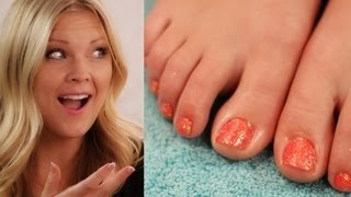 Fun Summer Glitter Toes [upl. by Phip]