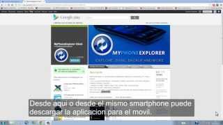 Tutorial  Como ver pantalla de Smartphone Android e instalar MyphoneExplorer [upl. by Yeslek]