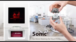 Sonic  Print Six Dental Crowns Only 15 mins 37 secs Phrozen LCD 3D Printer [upl. by Aramot]