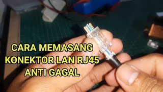 Cara pasang konektor kabel LAN RJ45 urutan kabel crimping [upl. by Herbie]