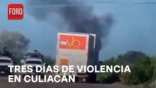 Se cumplen tres días de violencia en Culiacán Sinaloa  Las Noticias [upl. by Haron]