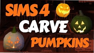 Sims 4  How to carve Pumpkins Spooky Stuff amp Seasons [upl. by Tyra]