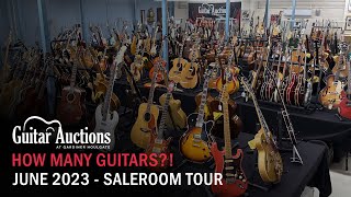 Saleroom Tour  June 2023  Biggest Ever Guitar Auction [upl. by Nwahsak]