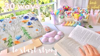 How to start the school year strong ✨ 30 things to do [upl. by Ynnob]