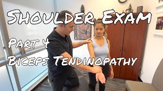 Biceps Tendinopathy  Shoulder Exam Part 4 [upl. by Neyuh758]