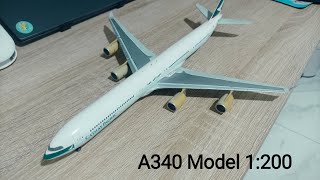 A340 model 1200 Cathay Pacific planes unboxing miniatures airbus a340 [upl. by Craig]