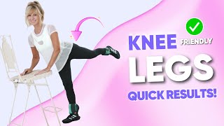 15 SLIM LEG Workout All STANDING  Ankle Weights For Women Over 50 [upl. by Nnaarat]