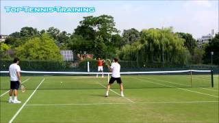 Gasquet Training  Wimbledon 2014Court Level View [upl. by Attegroeg339]