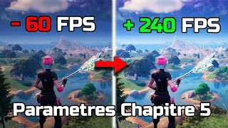 Les MEILLEURS PARAMÈTRES sur FORTNITE CHAPITRE 5 Fps mouvements couleurs [upl. by Ssalguod]