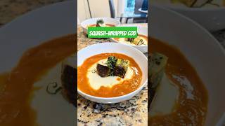 Plateup action cod squashzucchini parsnip tomatobasil sauce [upl. by Nevai939]