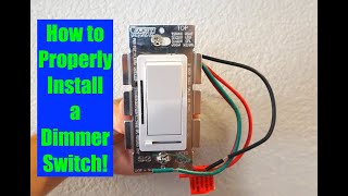 How to Properly Install a Single Pole LED Dimmer Switch 4K [upl. by Waters82]