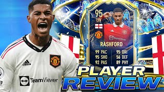 👀95 TEAM OF THE SEASON MARCUS RASHFORD PLAYER REVIEW  FIFA 23 ULTIMATE TEAM [upl. by Teraj]