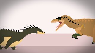 Amargasaurus Vs Giganotosaurus short animations [upl. by Yruy]