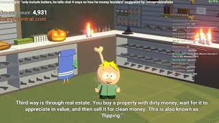 Butters tells us 4 ways how he launders money Ai south park clip [upl. by Renrag]