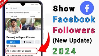 How to Show Followers on Facebook 2024  Facebook Followers Settings 2024 [upl. by Perkoff]