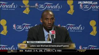 Kobe quotGrumpyquot Bryant Game 1 Presser  2009 NBA Finals  Lakers vs Magic 642009 [upl. by Druce]